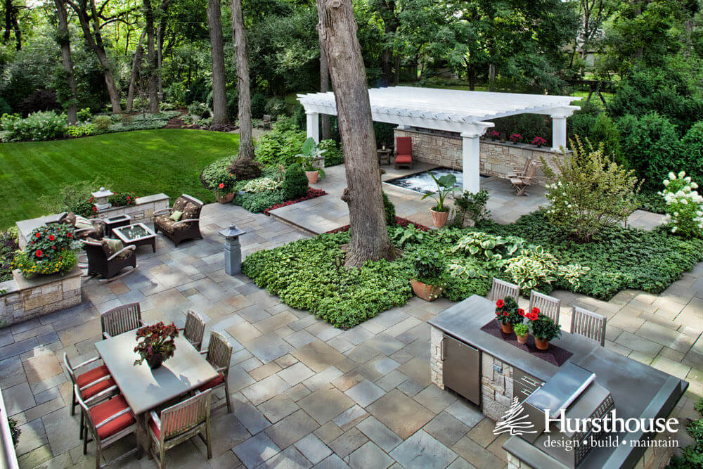 A beautiful backyard oasis designed, constructed and maintained by Hursthouse Landscape.